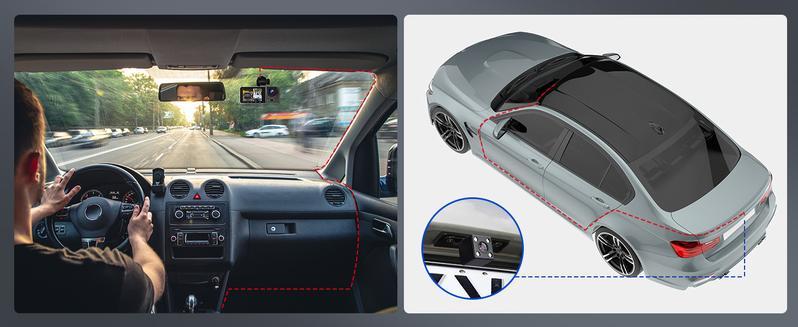 【QPJ】HD  Driving Recorder，Super Night Vision, Loop Recording and 64GB Memory Card, Car Charger for Free Automotive Dvr Convenient Cop Dashcam