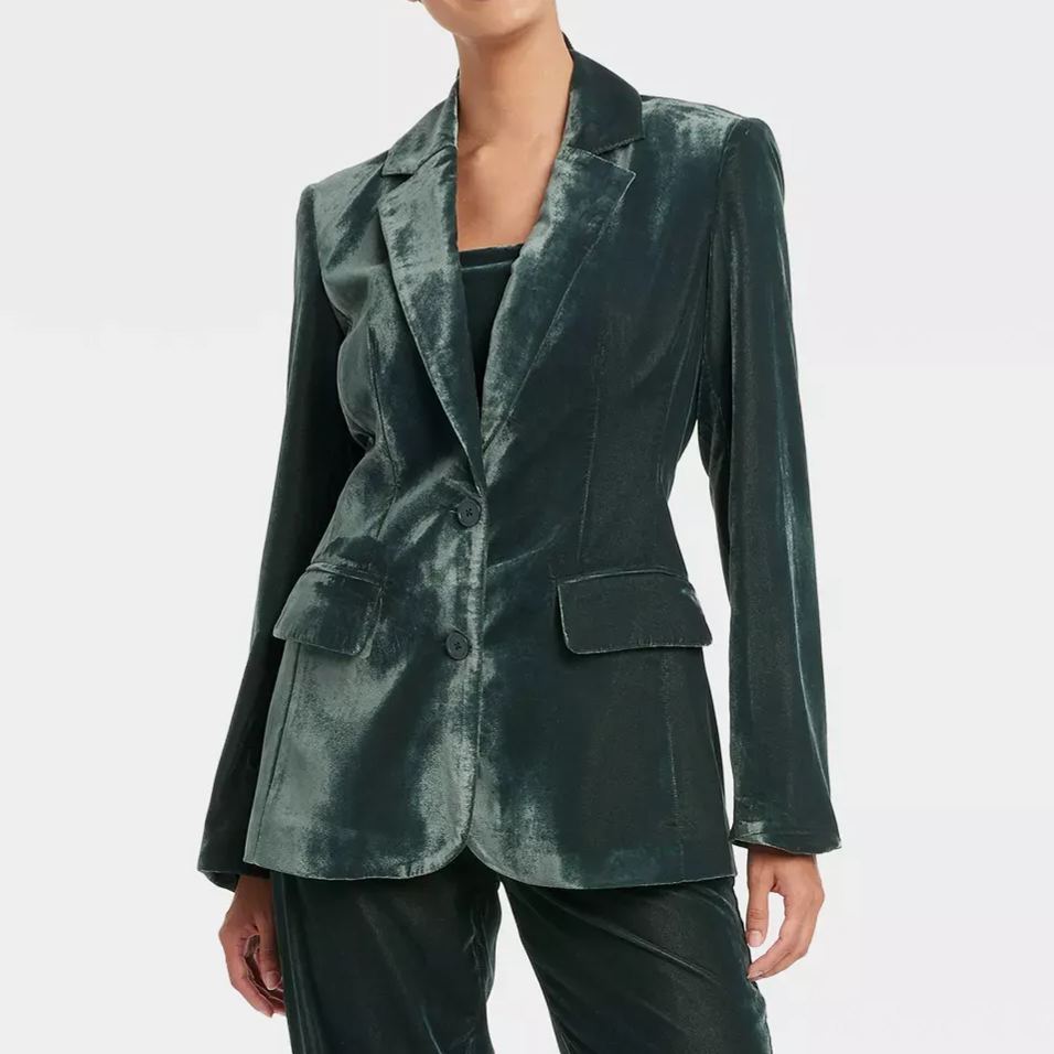 Festive Casual Velvet Jacket Set（Jacket And Pants Available Separately Or Set）