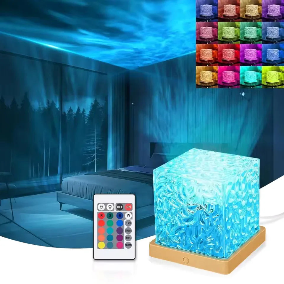 Ocean Wave Aurora Projector Light (16 Colors) - With Remote