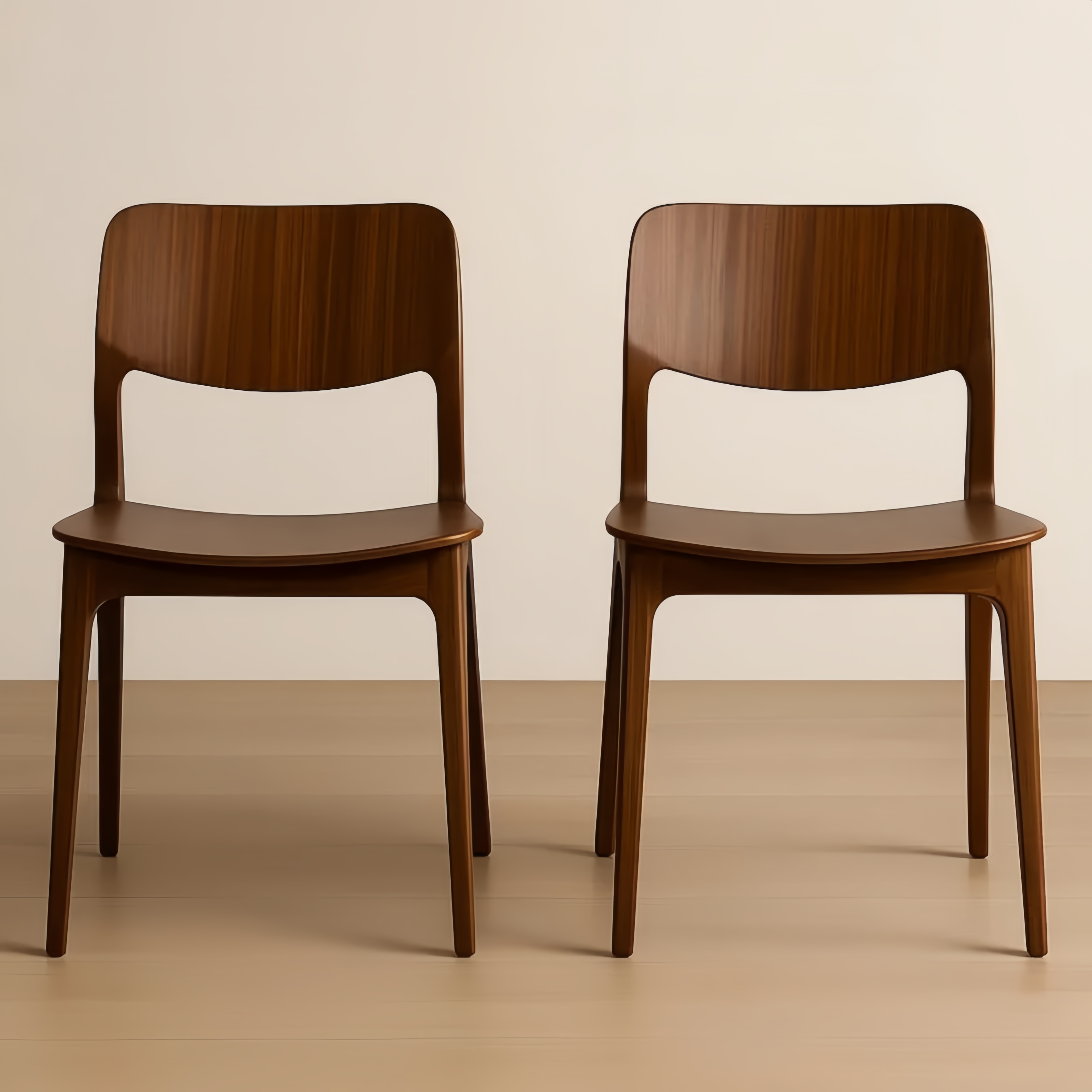 Lot de 2 chaises en bois