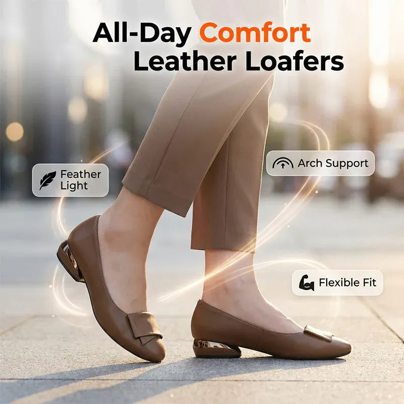 🔥Last Day Promotion 50% OFF - Women’s Lightweight Leather Comfort Loafers