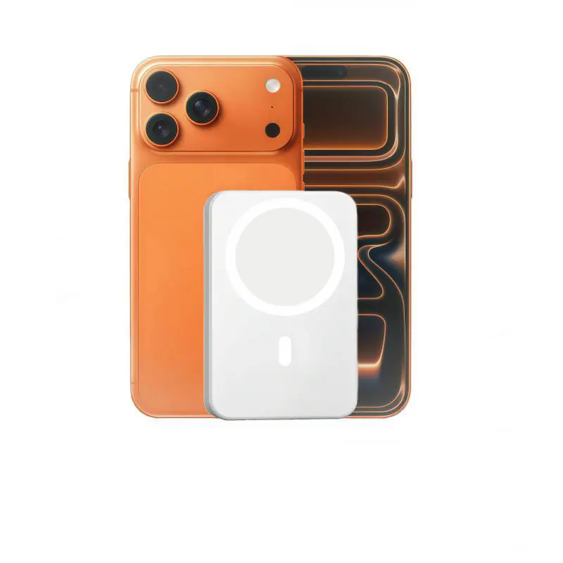 [Power Outage Survival]5000mAh Magnetic Power Bank MagSafe Wireless Fast Charger for iPhone 12–17 Pro/Pro Max, Compact Portable Battery Pack