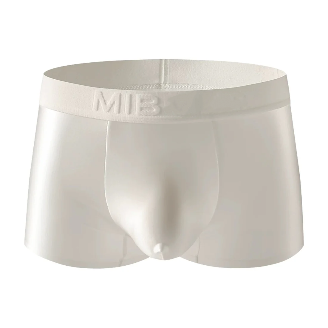 Satin Finish Boxer Briefs with Elastic Waistband and Seamless Design