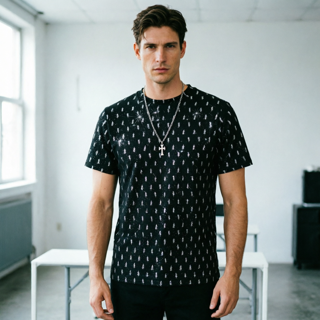 Midnight Fern Sparkle Tee