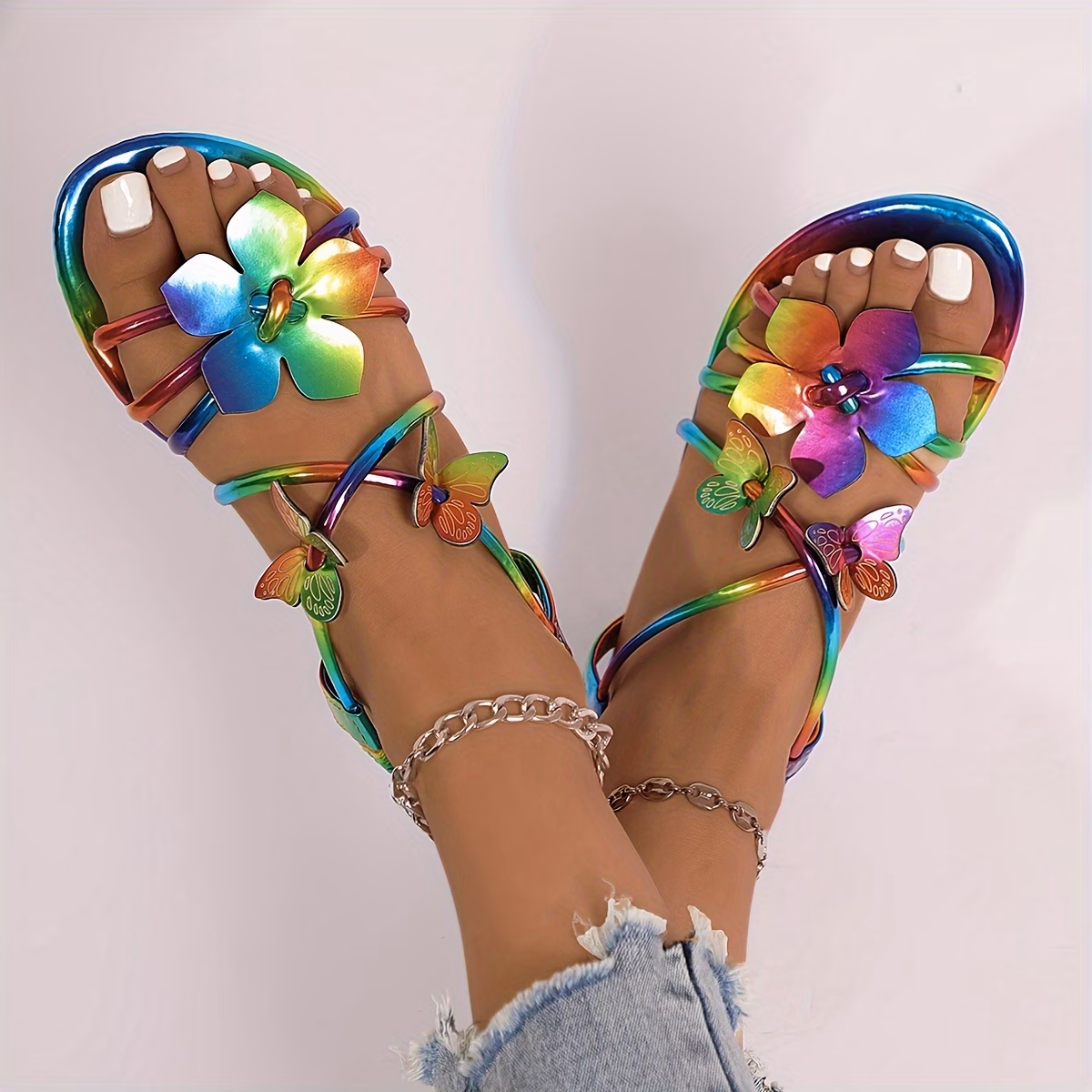 summer womens  ow   flo l elegant and fashionable versatile outdoor sandals women shoes Product details 0