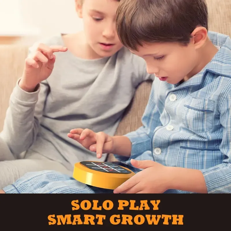 4 in 1 Electronic Tic Tac Toe Game, Portable Handheld Puzzle Game Console, Travel Games for Kids & Adults, Educational and Memory Growth Board Games