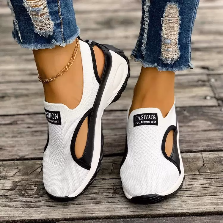 2026 fashion woven womens shoes wedge sandals for women breathable mesh sneakers mesh summer casual soft sole thick sole sports sandals womens outdoor jogging daily breathable mesh women shoes Product details 2