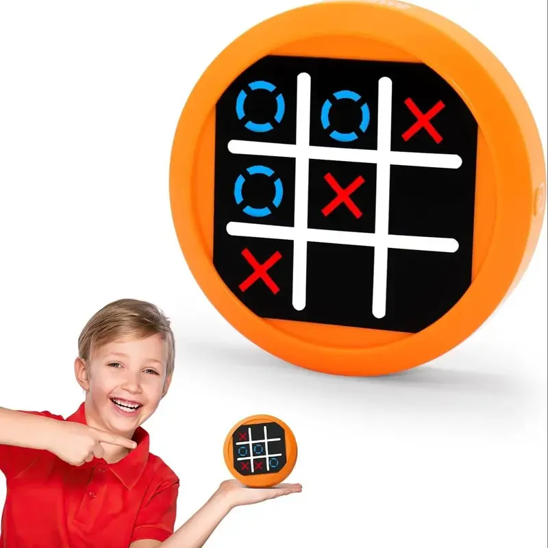 4 in 1 Electronic Tic Tac Toe Game, Portable Handheld Puzzle Game Console, Travel Games for Kids & Adults, Educational and Memory Growth Board Games