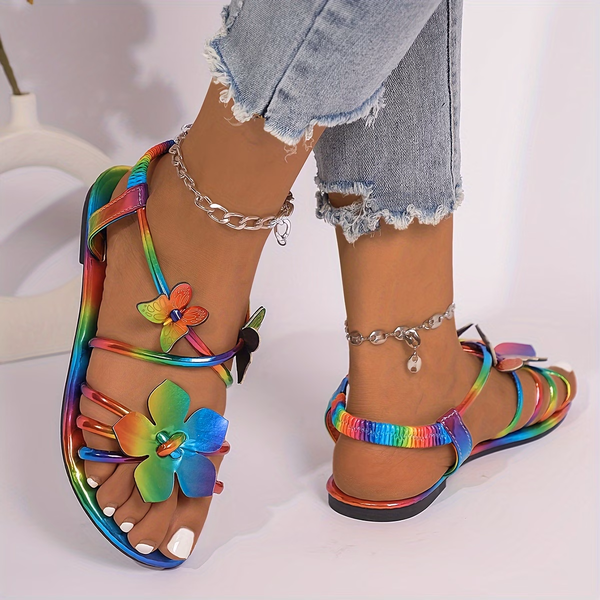 summer womens  ow   flo l elegant and fashionable versatile outdoor sandals women shoes Product details 1