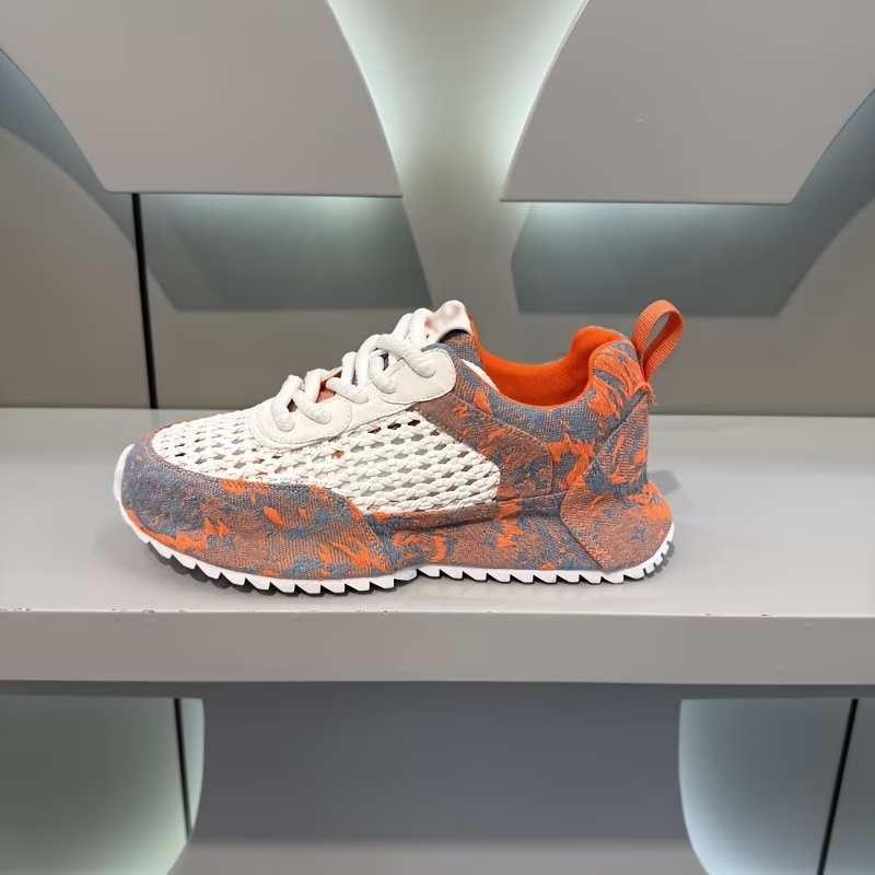 Denim Patchwork Mesh Breathable Sneakers