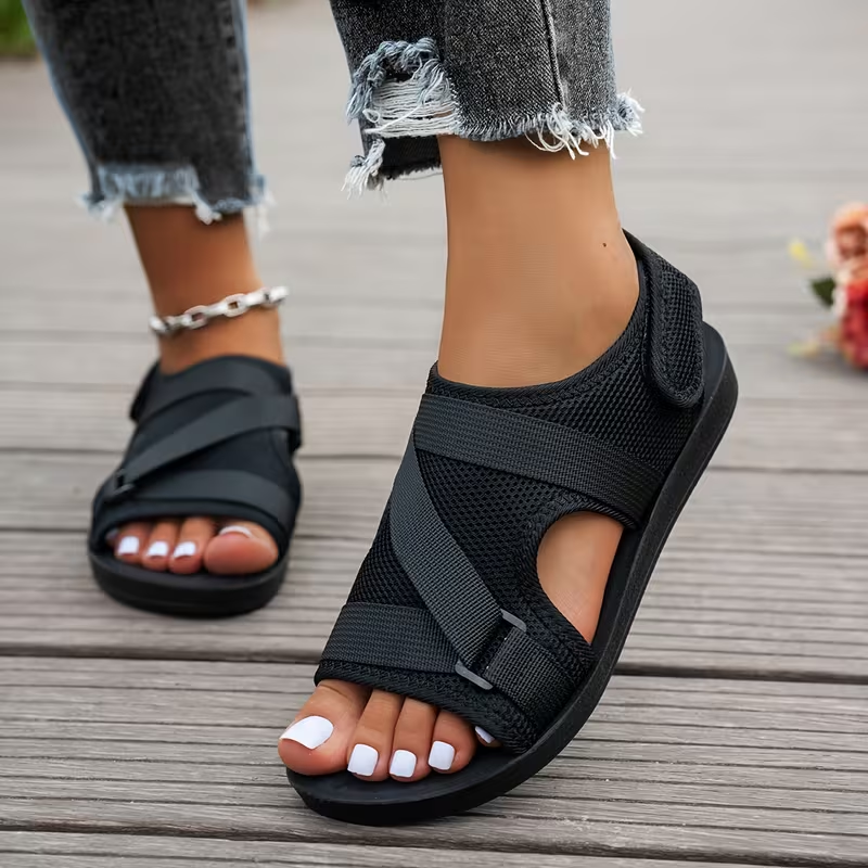 Breathable Mesh Cross Strap Comfort Sandals for Women