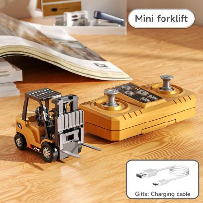 🚜 1:64 Premium Alloy Mini RC Construction Set – Forklift, Excavator & Dump Truck