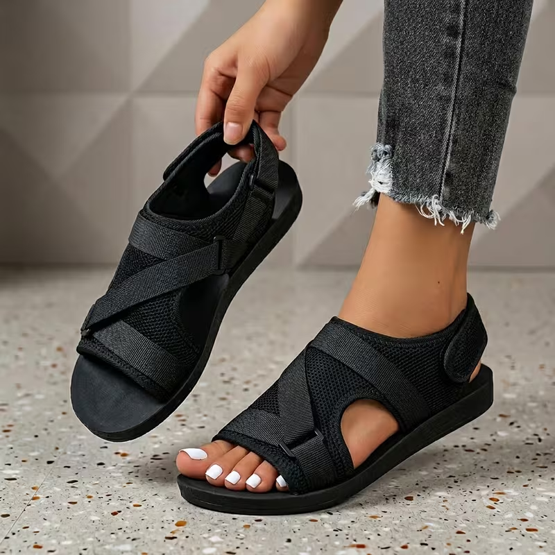 Breathable Mesh Cross Strap Comfort Sandals for Women