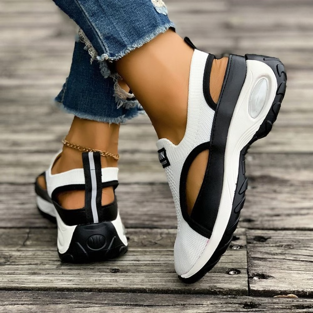 Breathable Mesh Slip-On Platform Sneakers