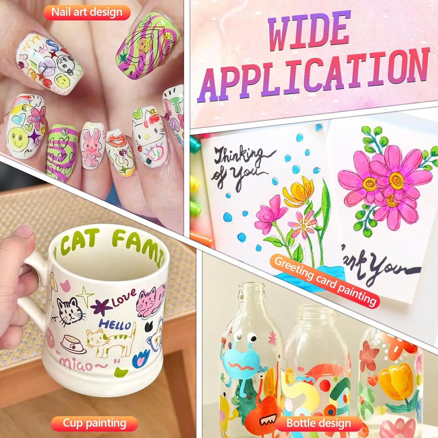 12 Colors Nail Art Pens Set, Nail Art Markers for Gel Nails, Drawing Painting Point Liner Acrylic Painted Pen Kit, Waterproof and Quick-drying Nail for DIY Nails Art Design Manicure Tools