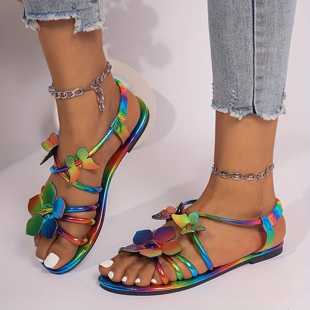 summer womens  ow   flo l elegant and fashionable versatile outdoor sandals women shoes Product details 5