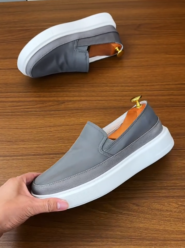 UrbanFlex Grey Slip-On Sneakers