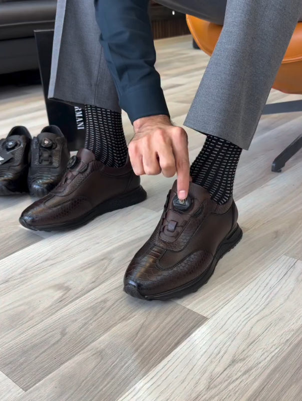 CrocEmboss Leather Loafer