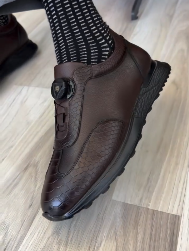 CrocEmboss Leather Loafer