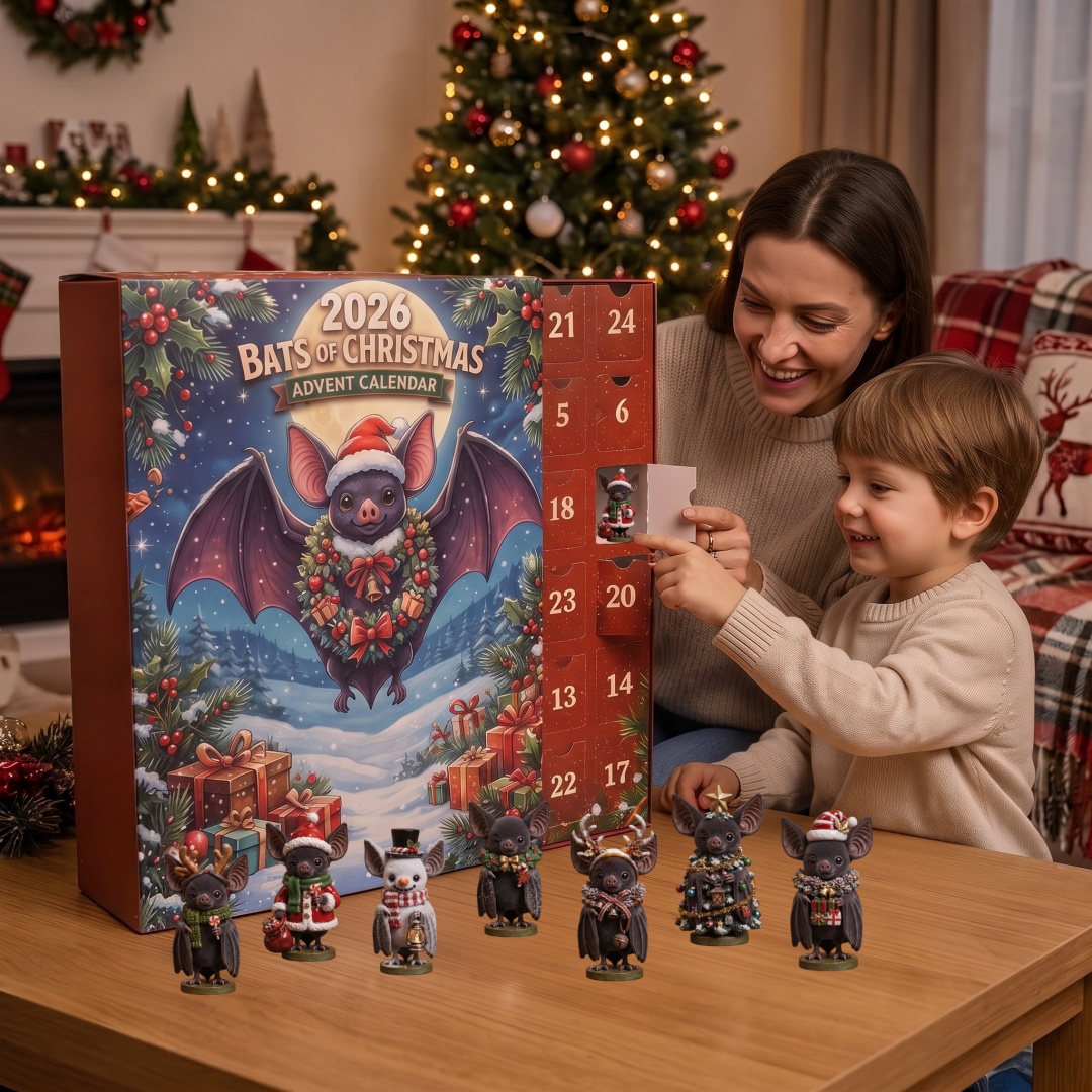 Bats of Christmas Advent Calendar – 24 Cute Bat Figurine Surprises!