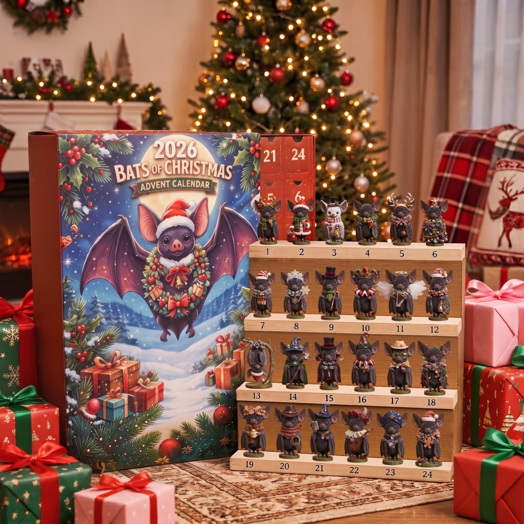 Bats of Christmas Advent Calendar – 24 Cute Bat Figurine Surprises!