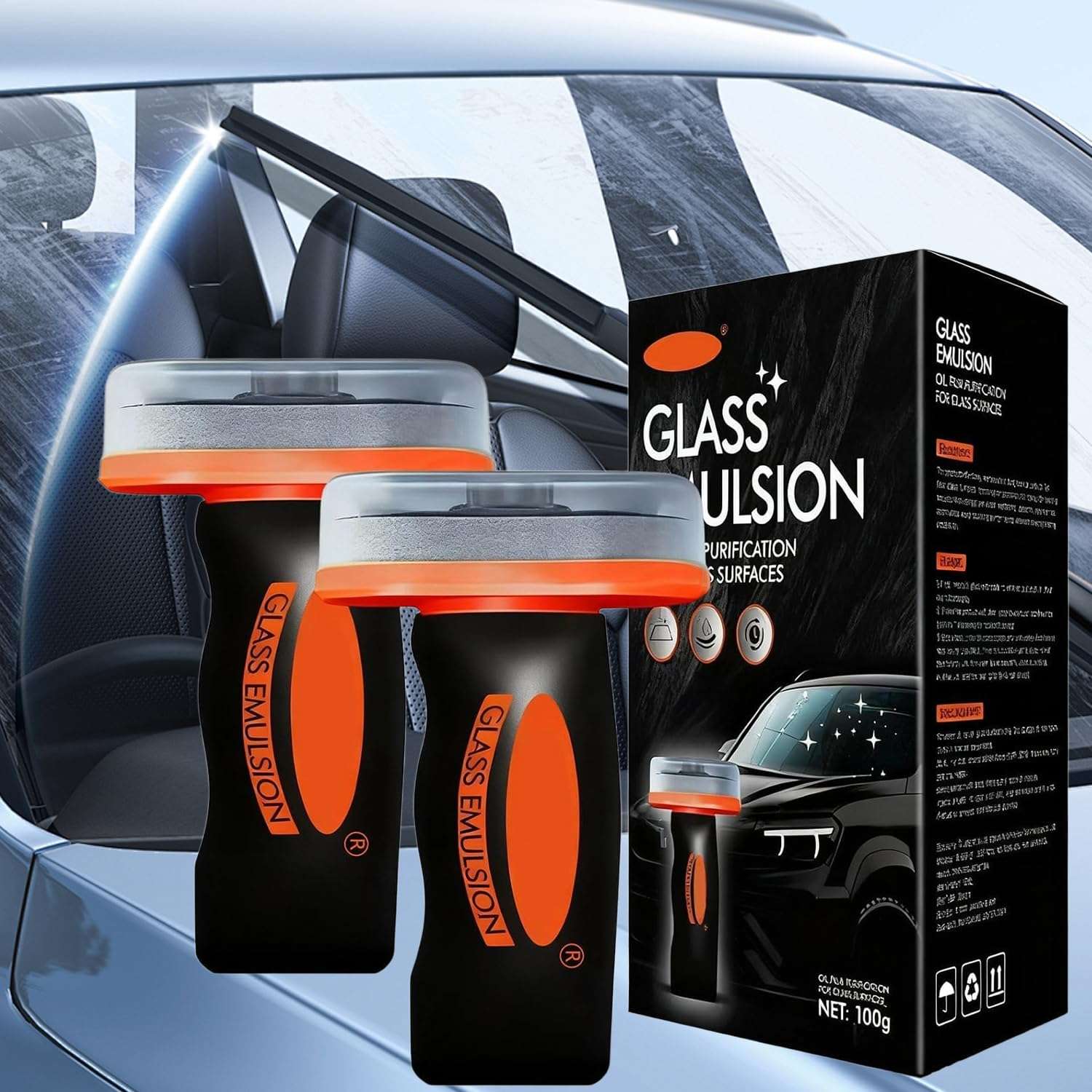 🏆2026 Sale-49% OFF🚗Glass Guard, Glass Cleaner, Automotive Oil Film Cleaning Brush