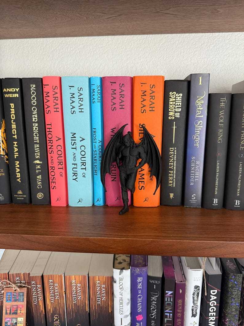 ACOTAR inspired Cassian Book Nook - Bat Boys - Nesta - Lord of Bloodshed - Romantasy - Bookshelf Decor - Bookish Gift