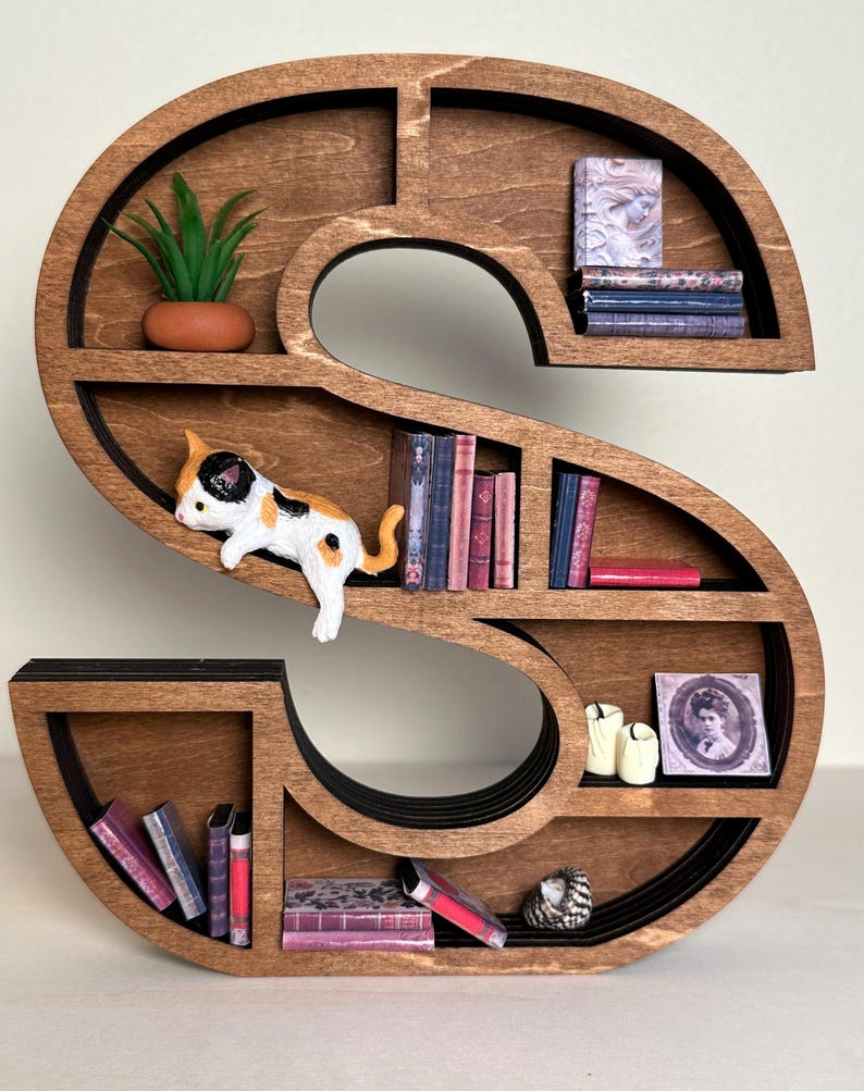 Miniature Alphabet Shelf Decor