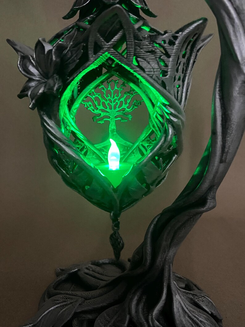 Elven LED Lantern – 3D Printed Fantasy Decor