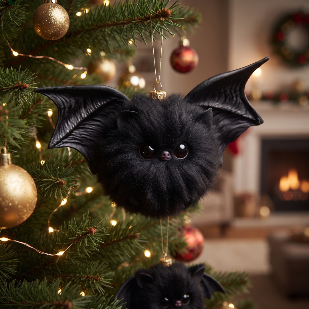 Whimsical Fluffy Creature Christmas Ornaments