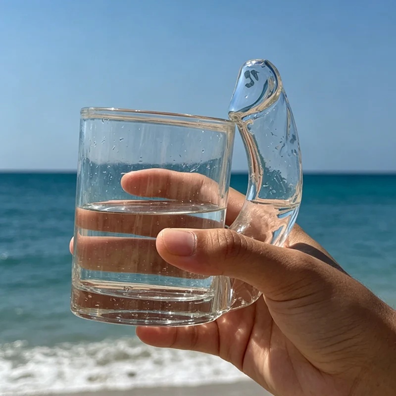 Fun D-Cup Shaped Glass Cocktail Glass