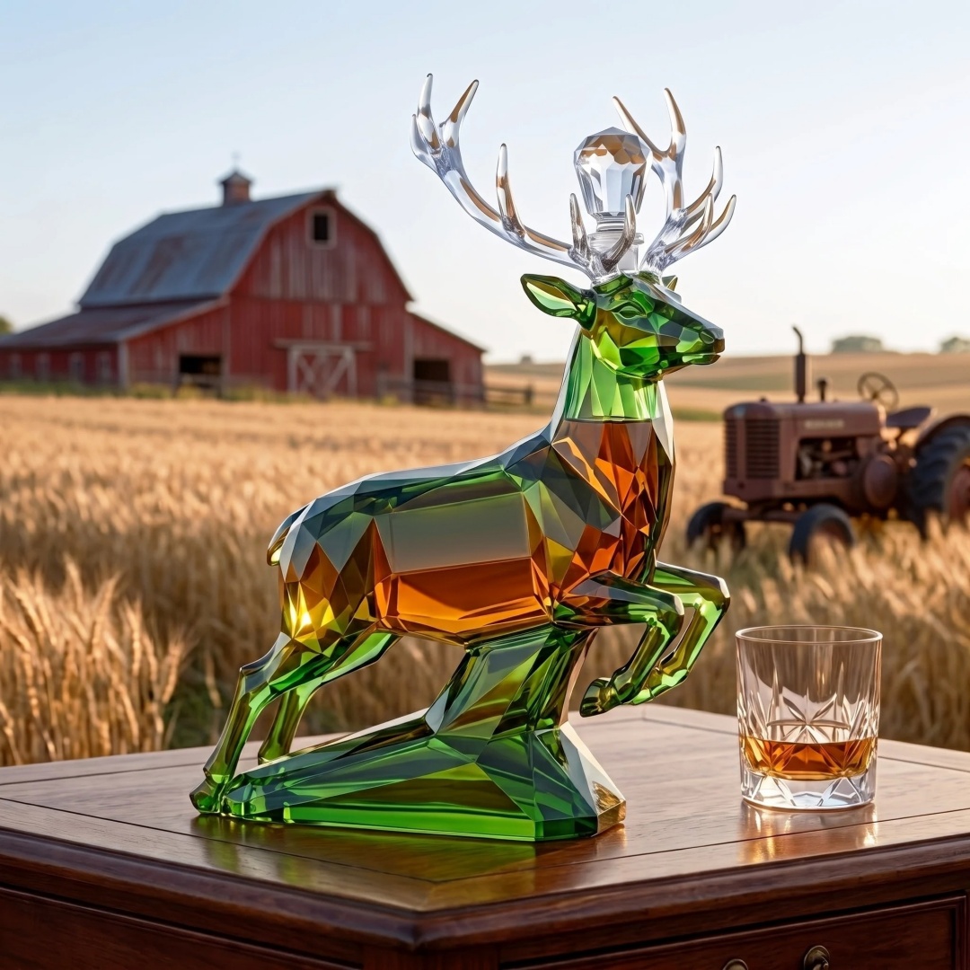 Stag Shaped Glass Decanter