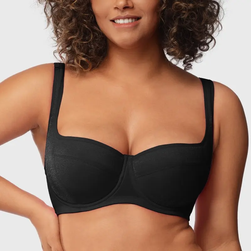 HSIA Starry Night Lightly Lined Lightly Padded Demi Plus Size Balconette Bra