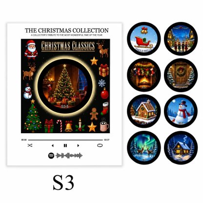 Christmas Vinyl Player Fridge Record NFC Magnetic Music Box Set