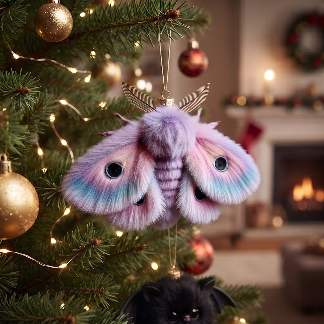 Whimsical Fluffy Creature Christmas Ornaments