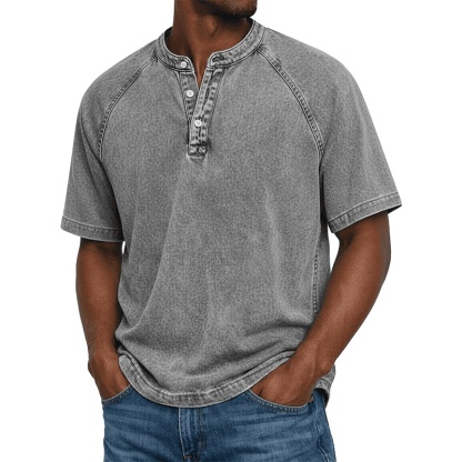 Men's casual shirt with collar and short sleeves💥