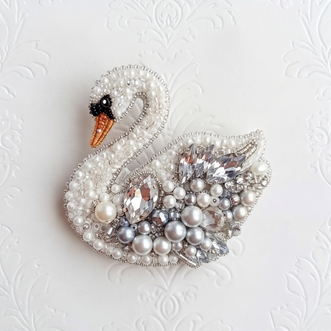 DIY Bead‑Embroidered Bird Brooch Kit | Make Your Own Sparkling Bird Themed Brooch