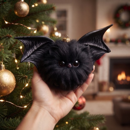 Whimsical Fluffy Creature Christmas Ornaments