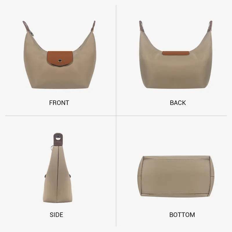 Fashion Crescent Bag Lightweight Durable Nylon Handbag with Adjustable Strap Satchel for Versatile Use in Multiple Colors Stylish Essential Companion