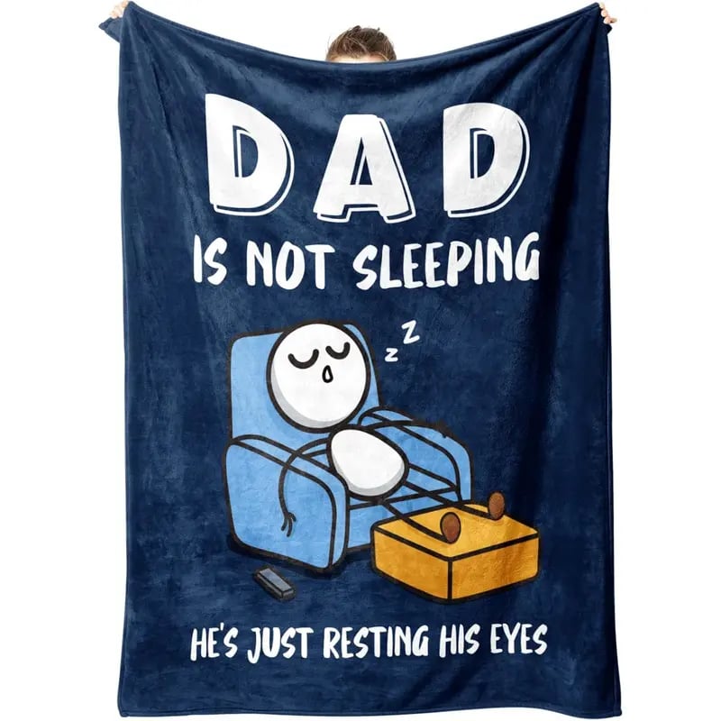 🔥Father’s Day 49% Off🔥Dad Is Not Sleeping Funny Flannel Blanket