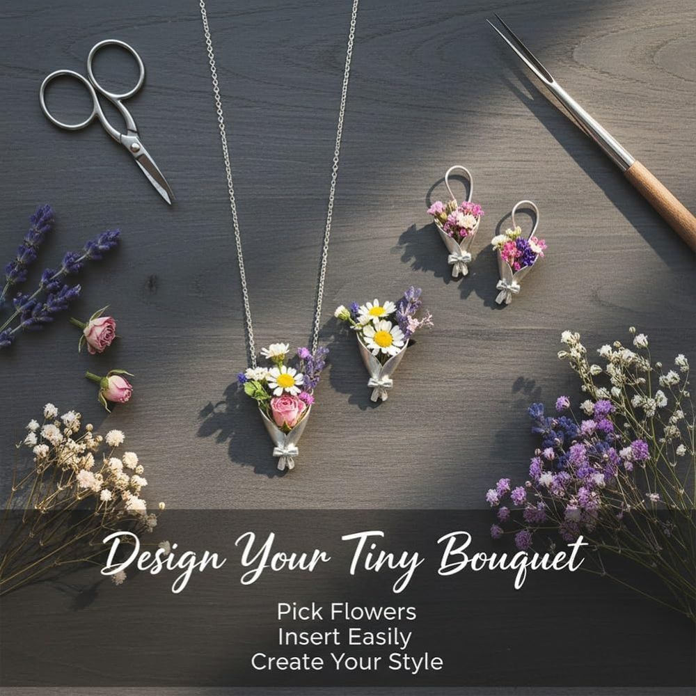 Real Flower Keepsake Necklace – DIY Floral Bouquet