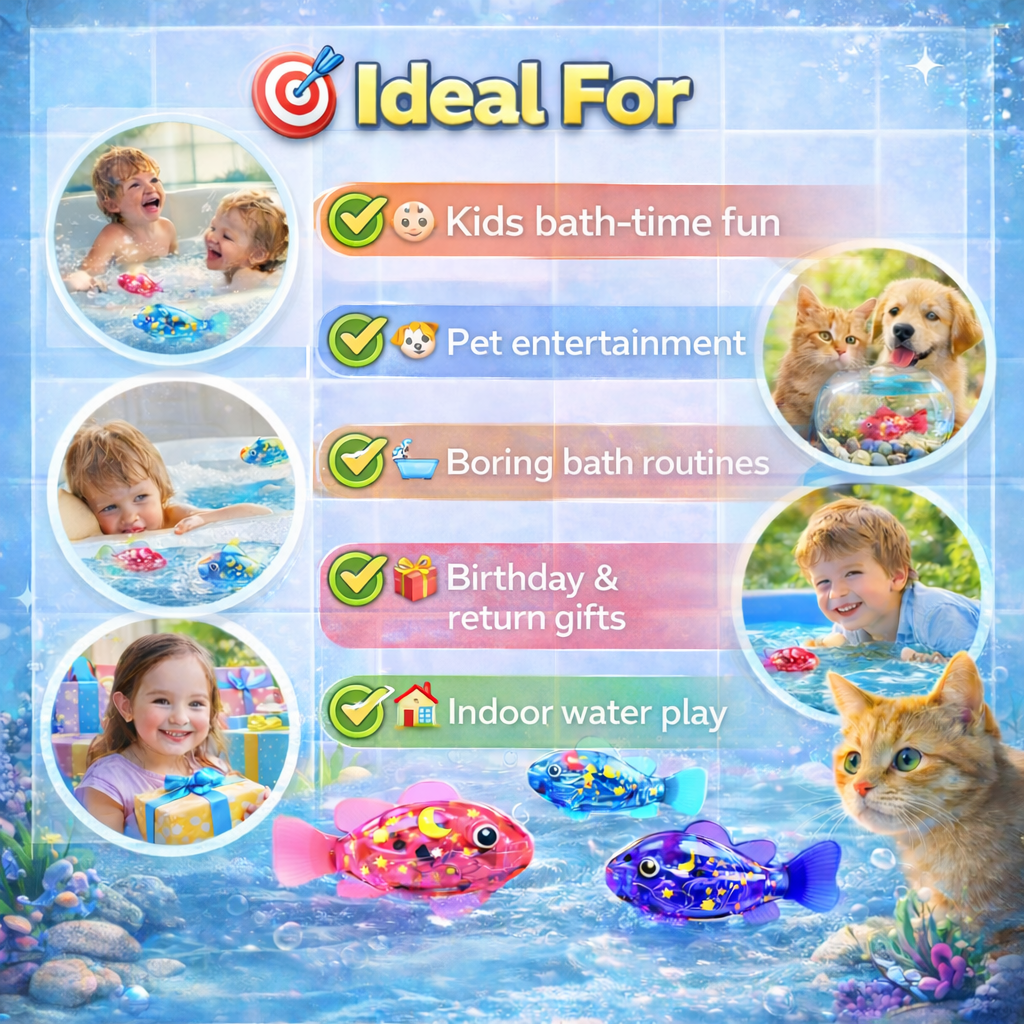 LED Swimming Robot Fish Toys（4-Pack）