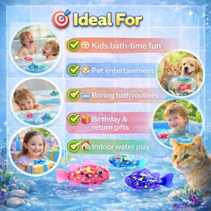 LED Swimming Robot Fish Toys（4-Pack）