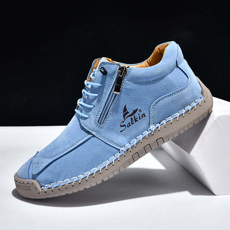 [Copy]Women's Orthopedic Casual Leather Boots - Wide Toe, Arch Support, Waterproof, Pressure Relief for Everyday & Travel