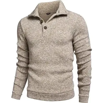 🎁🔥COOFANDY Men's Gray Slim Fit Long Sleeve Turtleneck Sweater