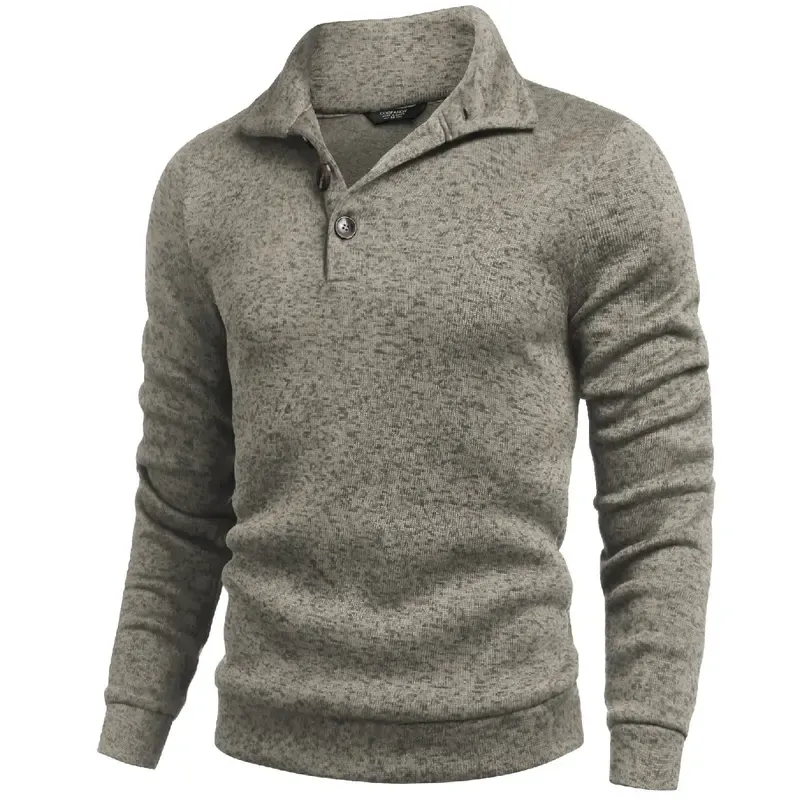 🎁🔥COOFANDY Men's Gray Slim Fit Long Sleeve Turtleneck Sweater