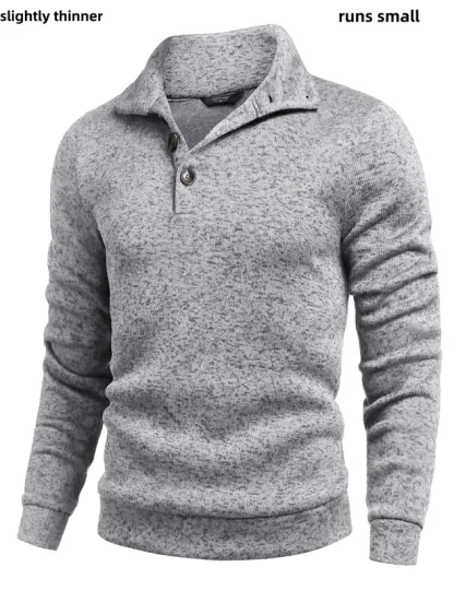 🎁🔥COOFANDY Men's Gray Slim Fit Long Sleeve Turtleneck Sweater