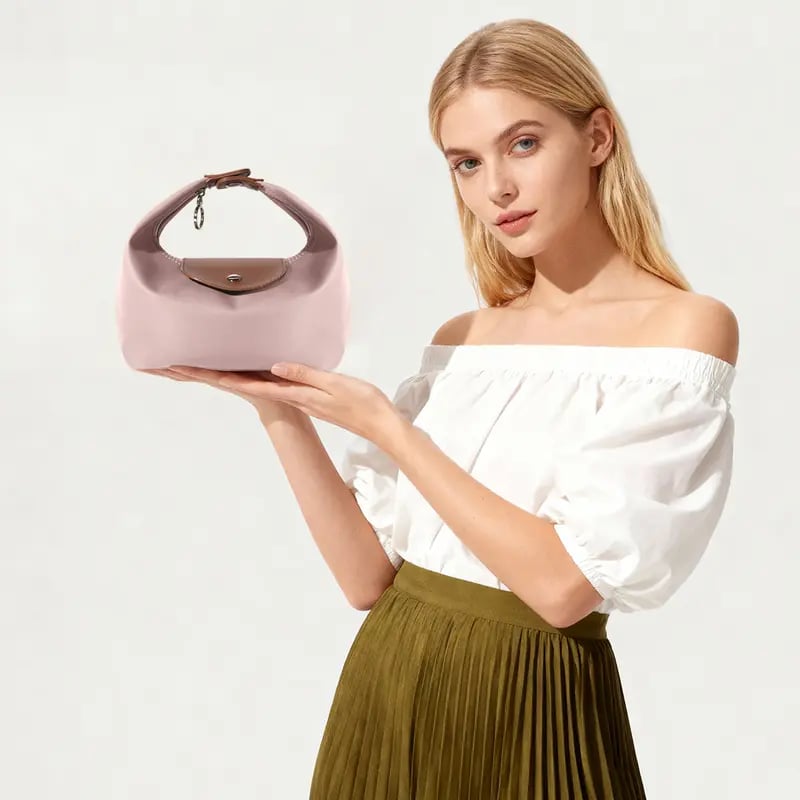 Fashion Crescent Bag Lightweight Durable Nylon Handbag with Adjustable Strap Satchel for Versatile Use in Multiple Colors Stylish Essential Companion