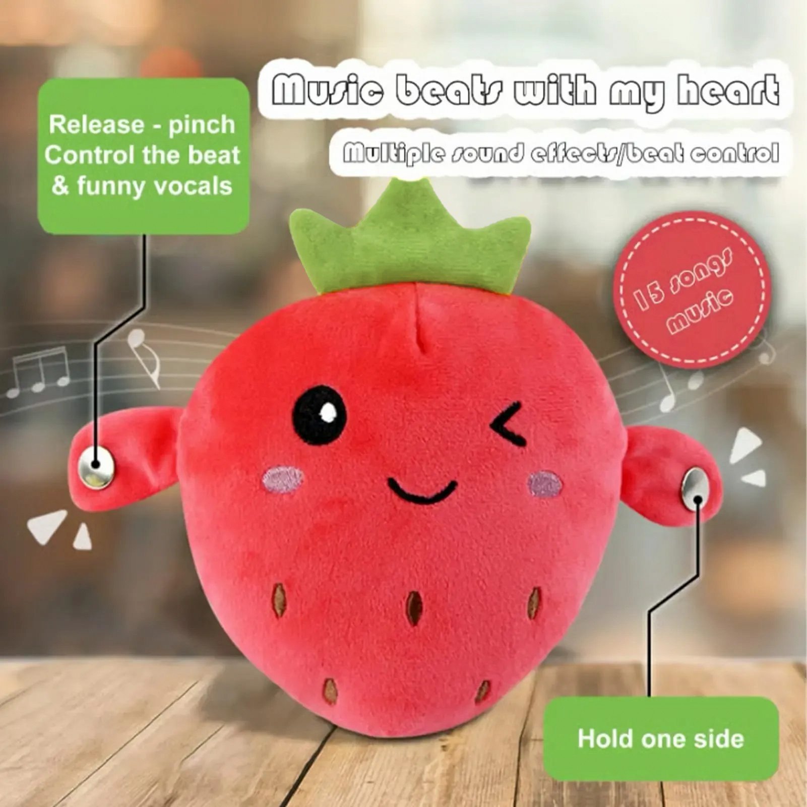 🎁Interactive Singing Plush Toy Set – Funny Talking Fruit Friends 🍌🍓🥕