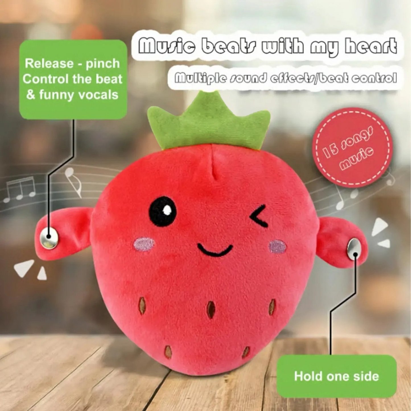 🎁Interactive Singing Plush Toy Set – Funny Talking Fruit Friends 🍌🍓🥕